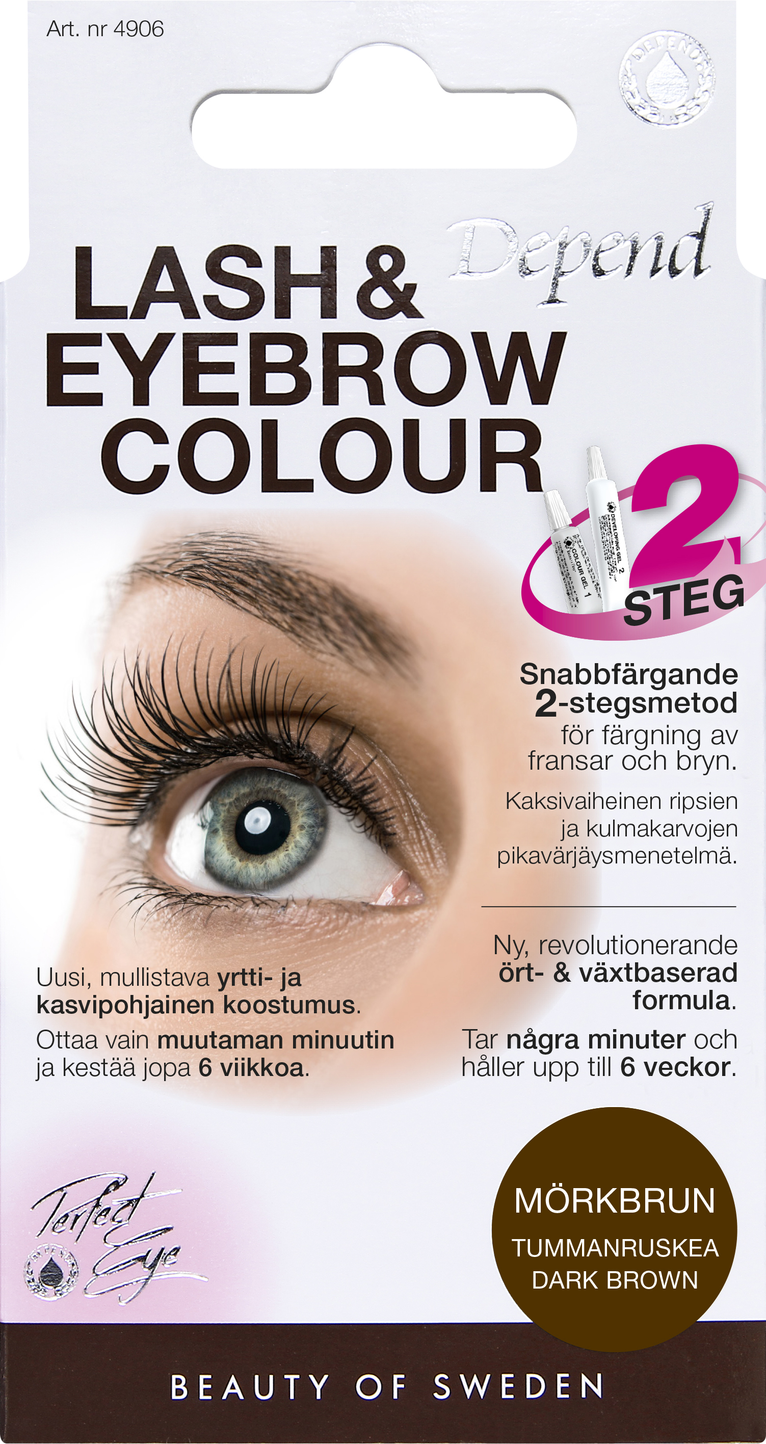 Depend PE Lash/eyebrow col. Dark brown 1 st