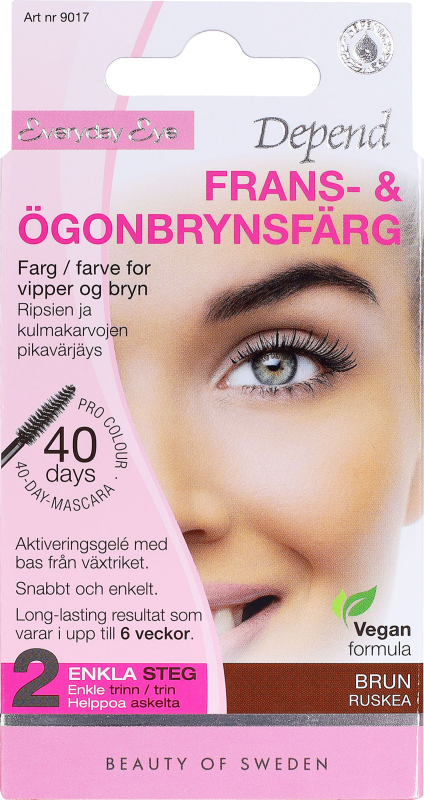 Depend Frans- & Ögonbrynsfärg brun 1 st