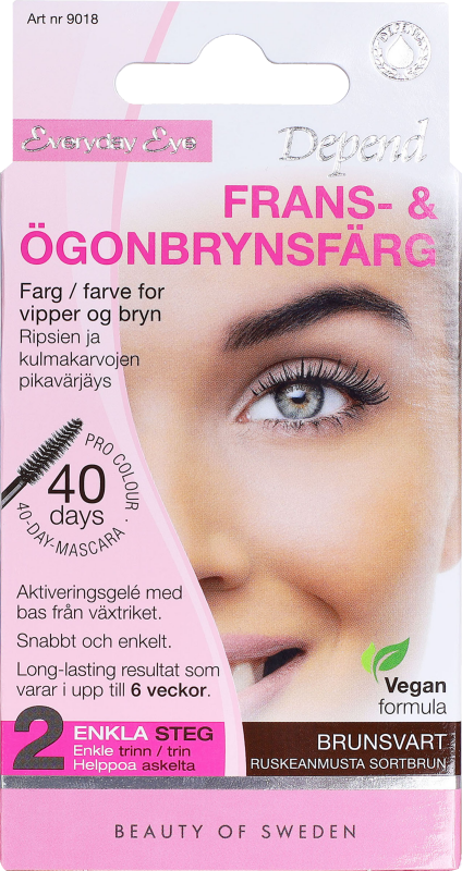 Depend Frans- & Ögonbrynsfärg br/sv 1 st