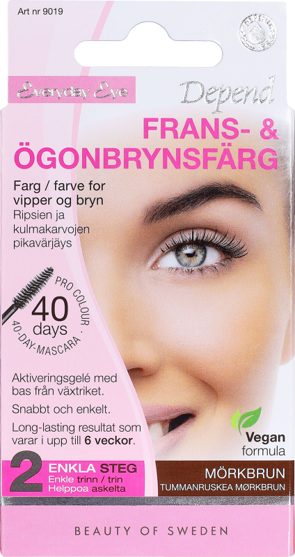 Depend Frans- & Ögonbrynsfärg m.brun 1 st