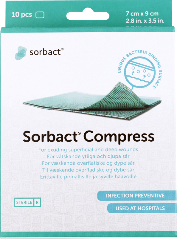 Sorbact Compress 7x9cm 10 st