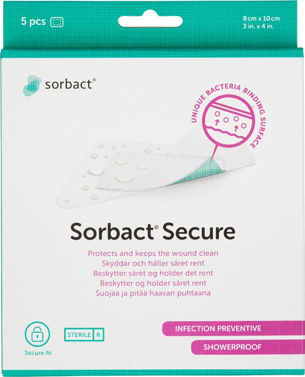 Abigo Medical AB Sorbact Secure 8 x 10 cm 5 st