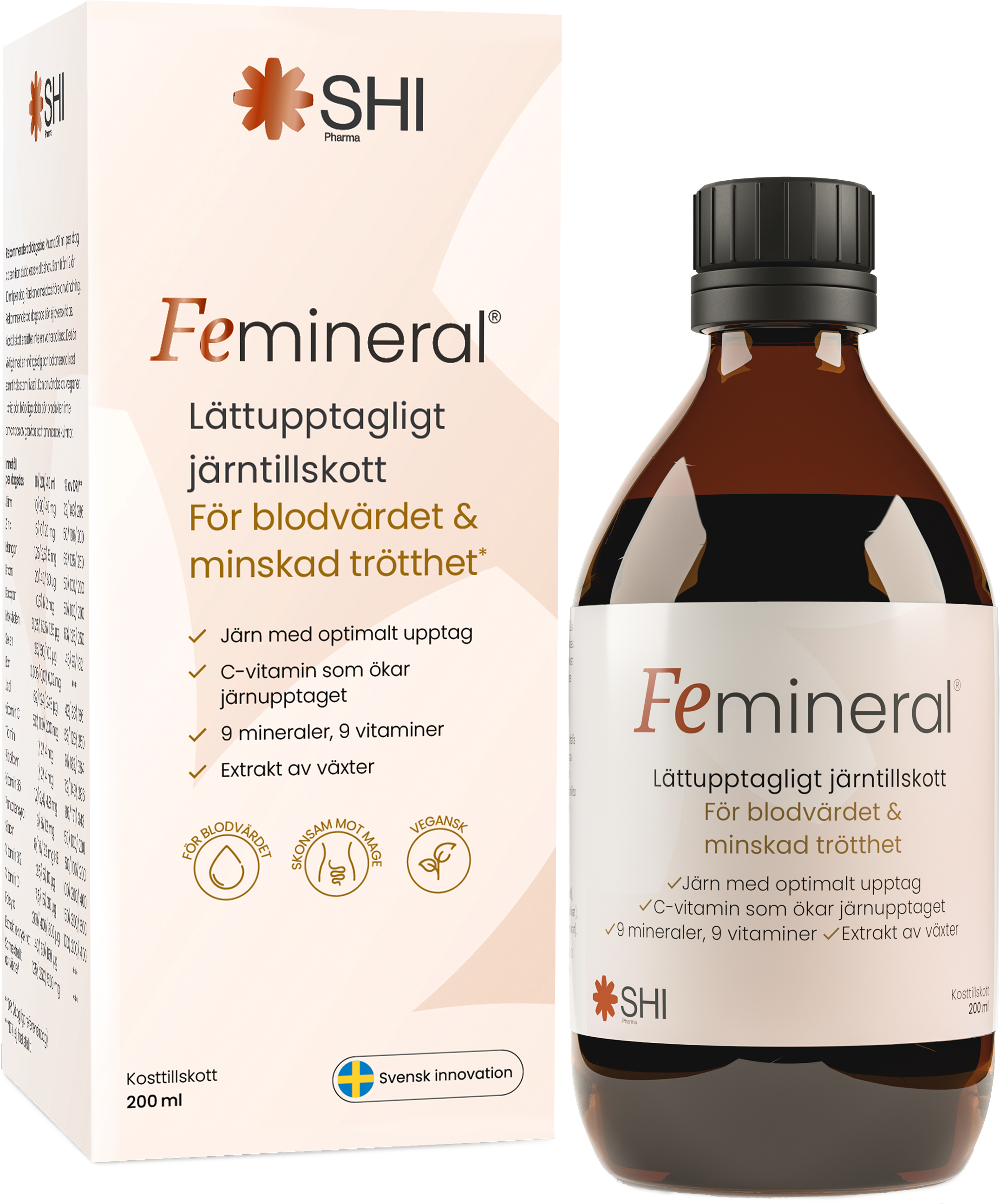 Femineral - lättupptagligt järntillskott 200 ml