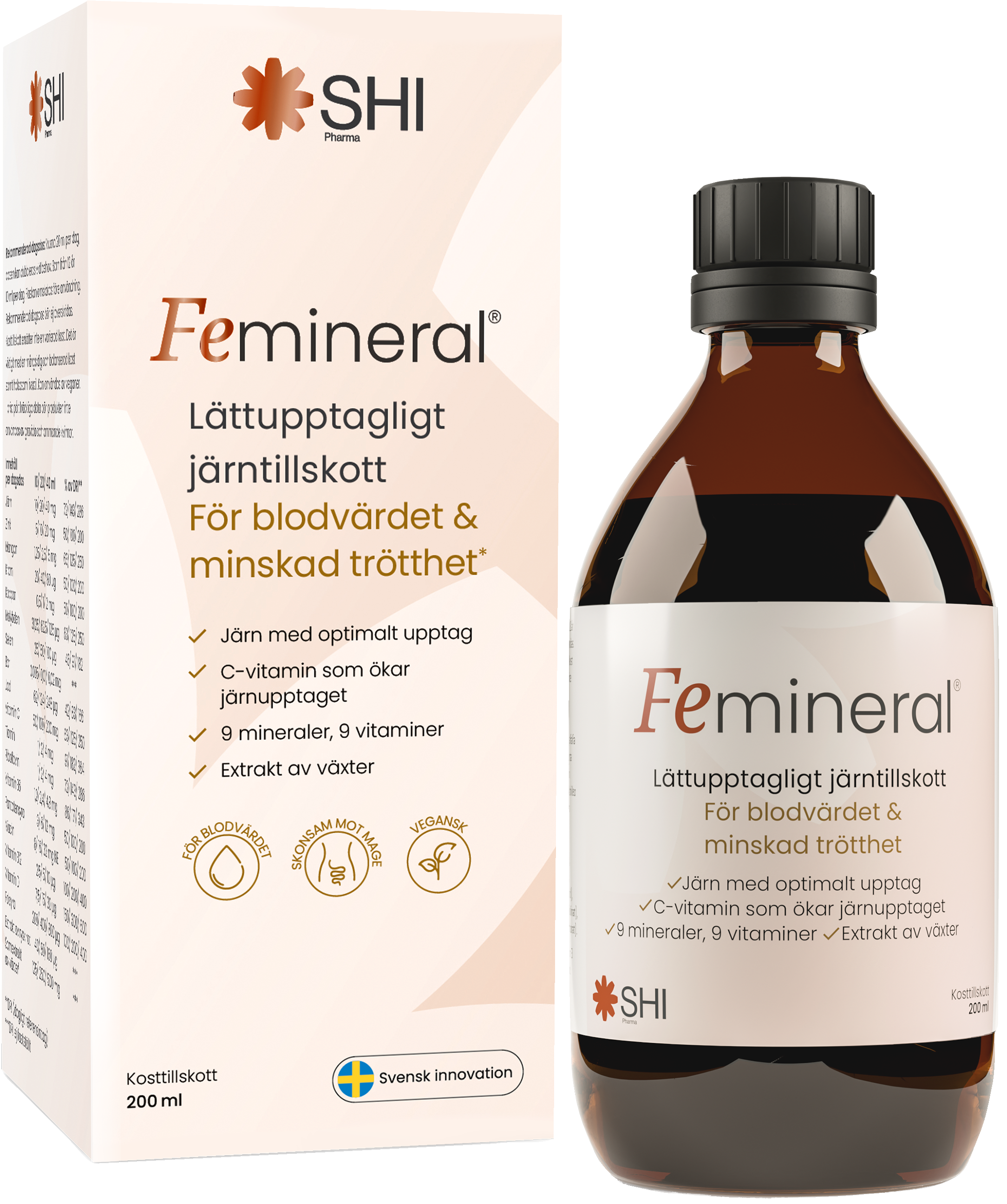 Femineral - lättupptagligt järntillskott 200 ml | Skönhet och hälsa - Hälsovård | Apoteka