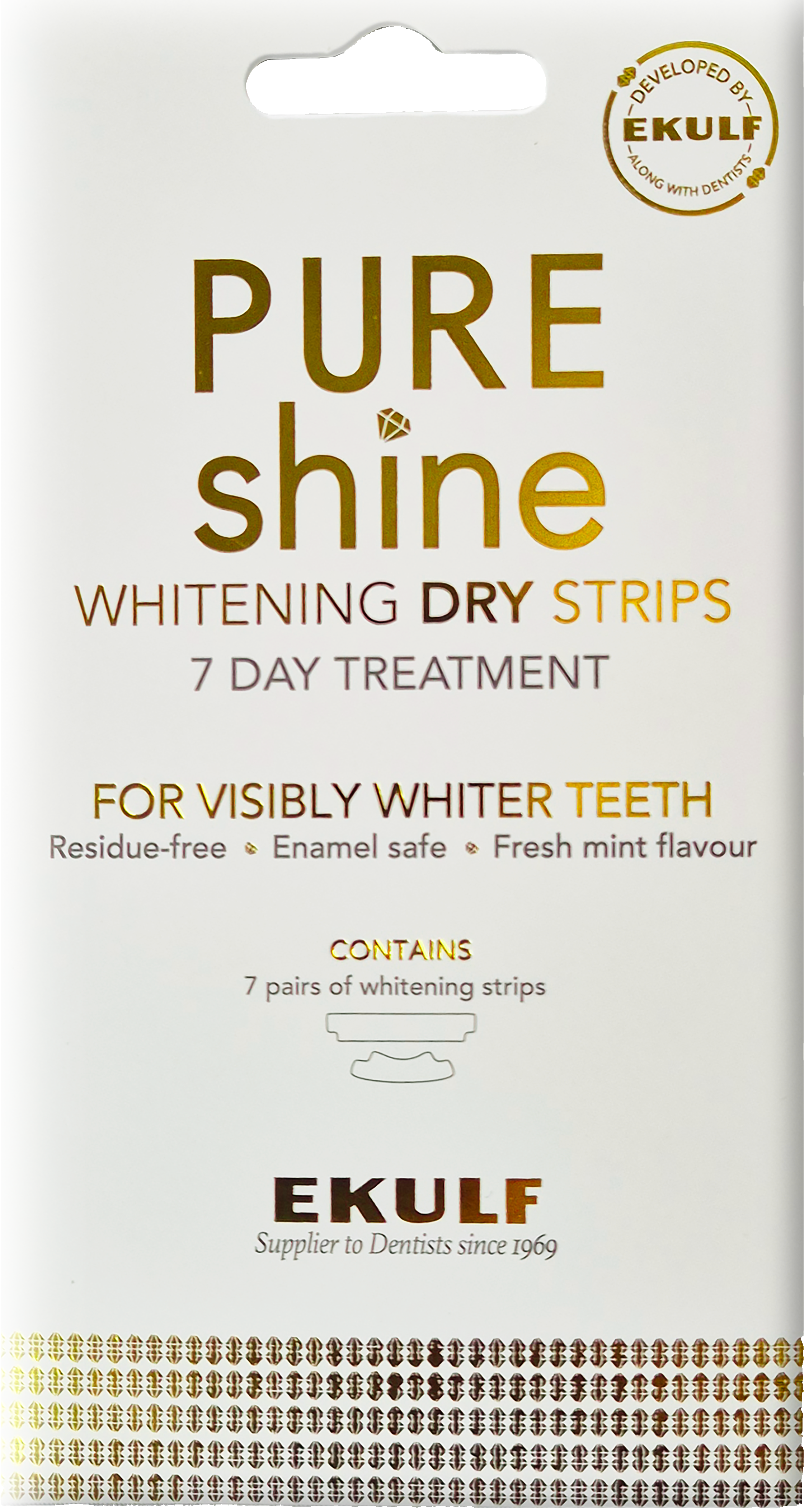 Ekulf pure shine whitening dry strips 