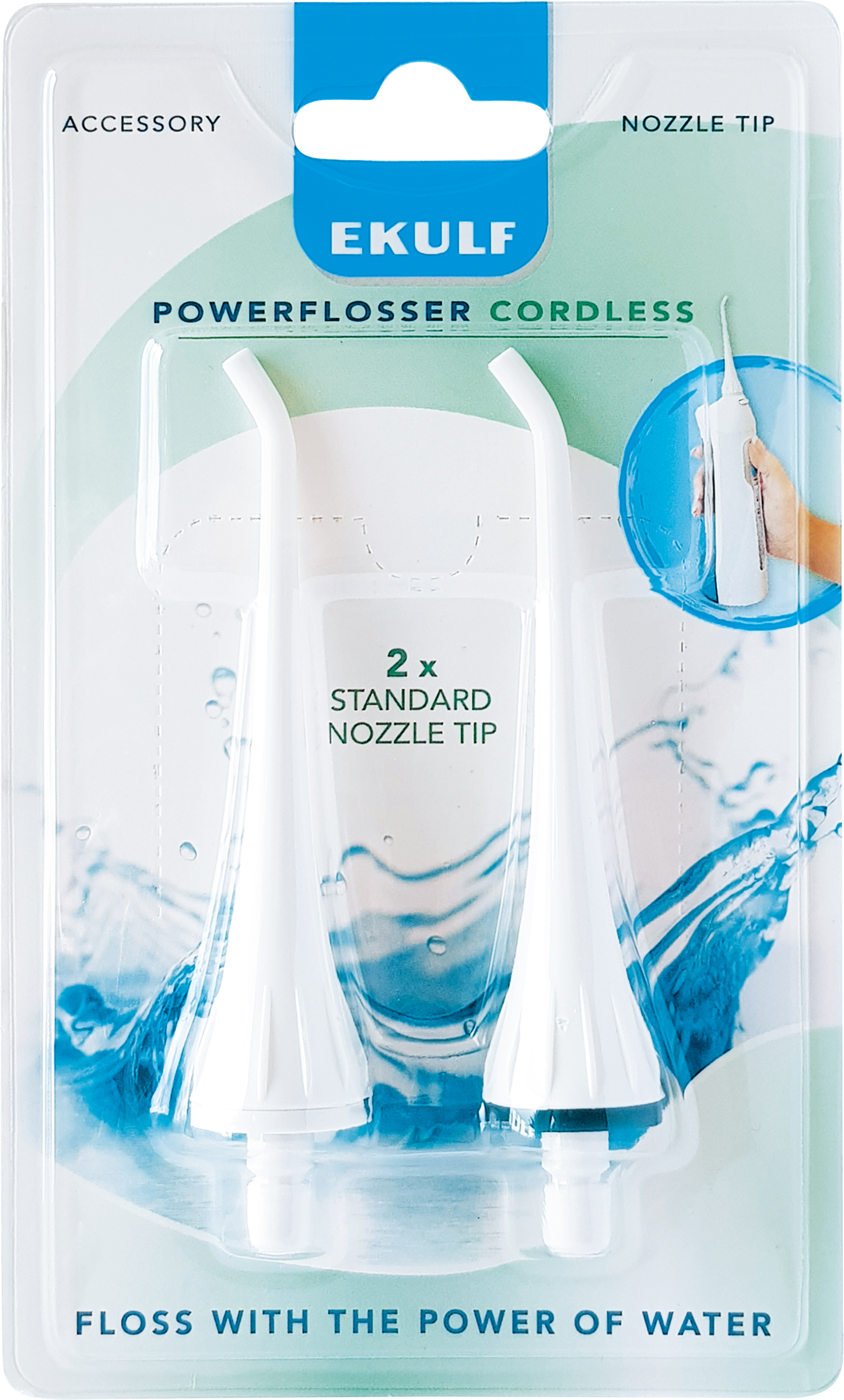 Ekulf PowerFlosser Cordless Standard Nozzle Tip 2 st