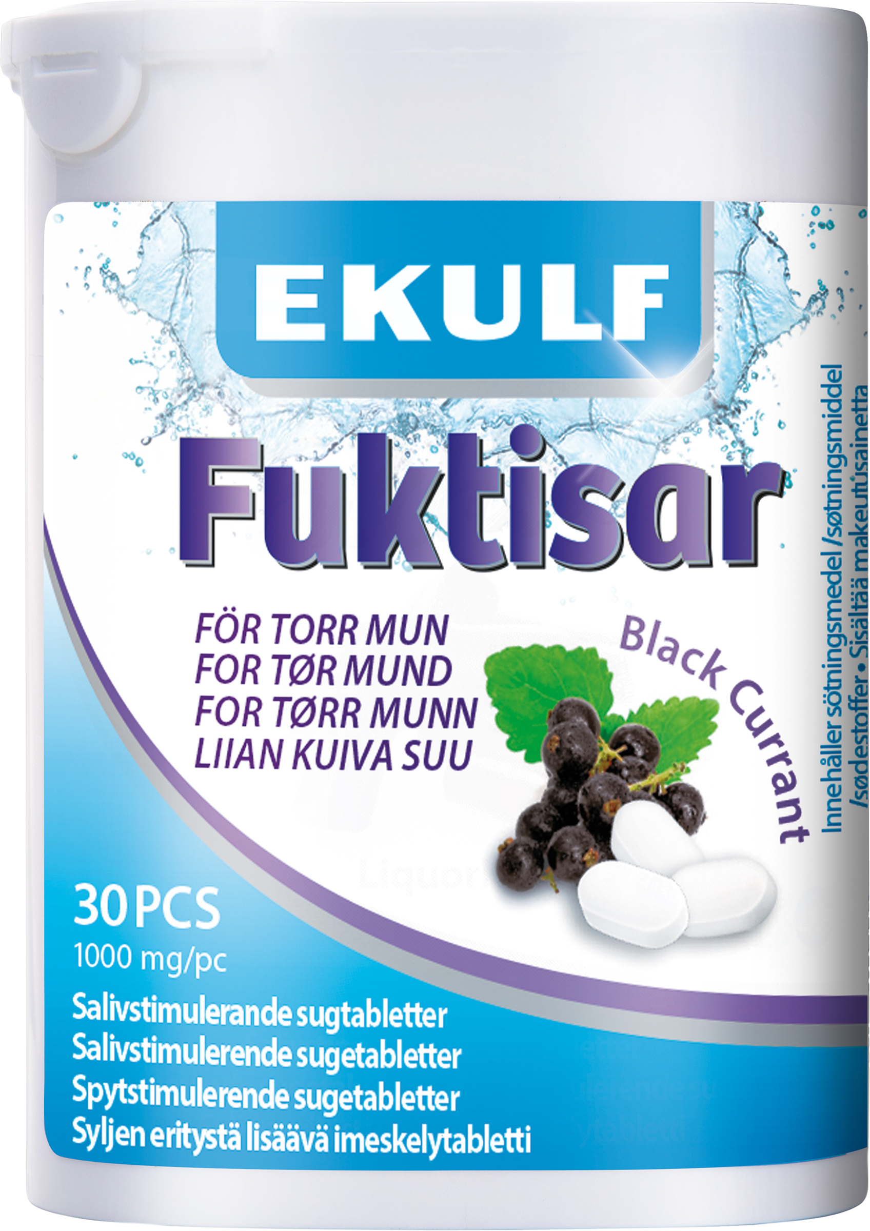 Ekulf AB Ekulf fuktisar black currant 30 st