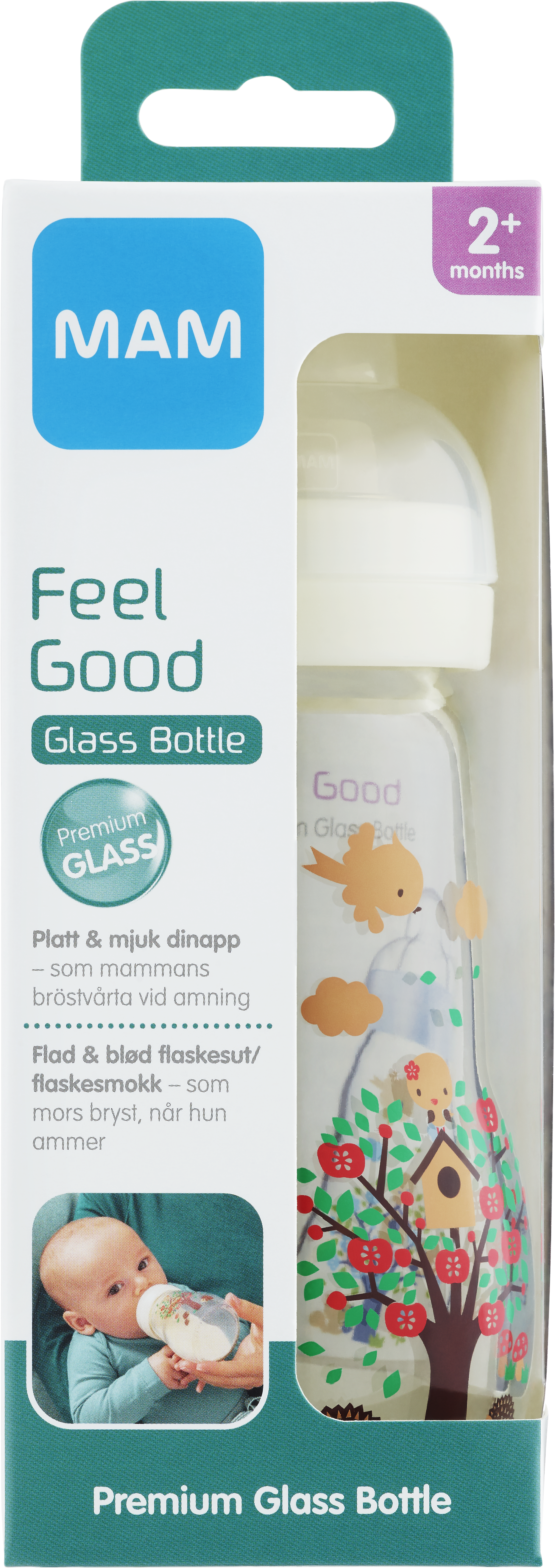 Bambino Mam AB MAM Feel Good Glass Bottle 1 st