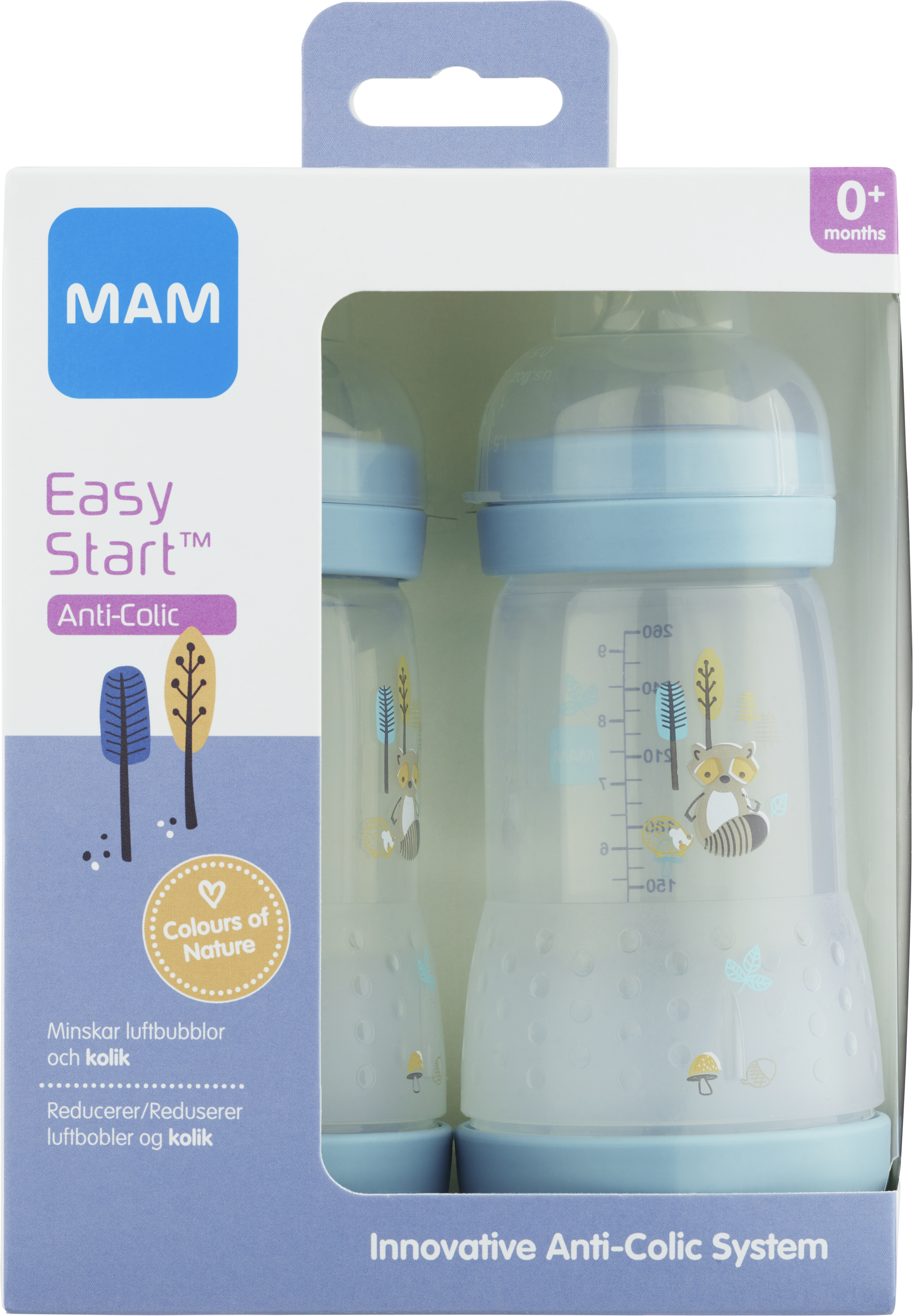 MAM Easy Start Anti-Colic 260 ml Blue 2 st