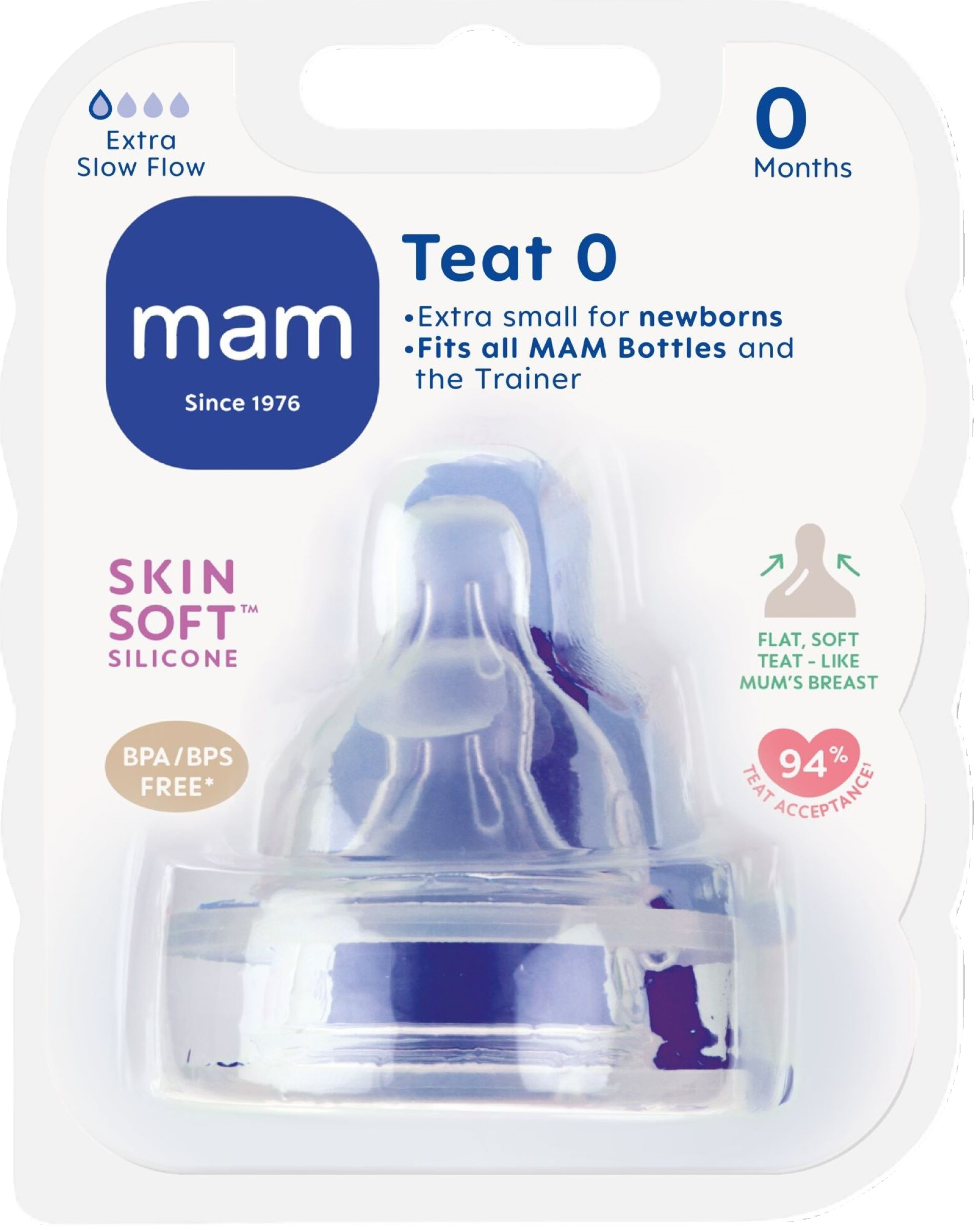 MAM Teat size 0 2 st