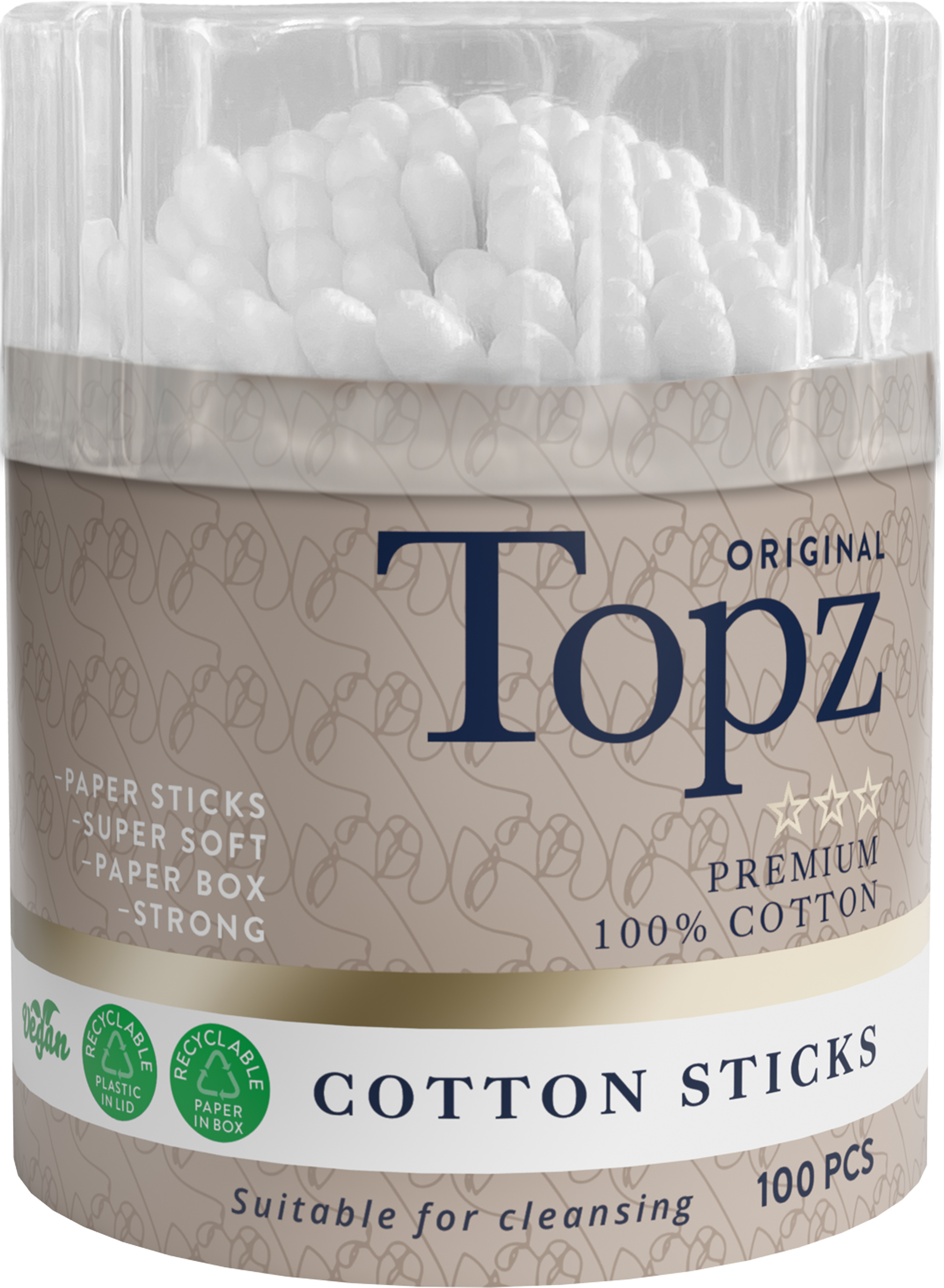 Topz Cosmetics cottonsticks design 100 st