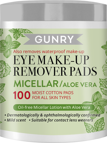 Gunry Eye make-up remover pads aloe vera
