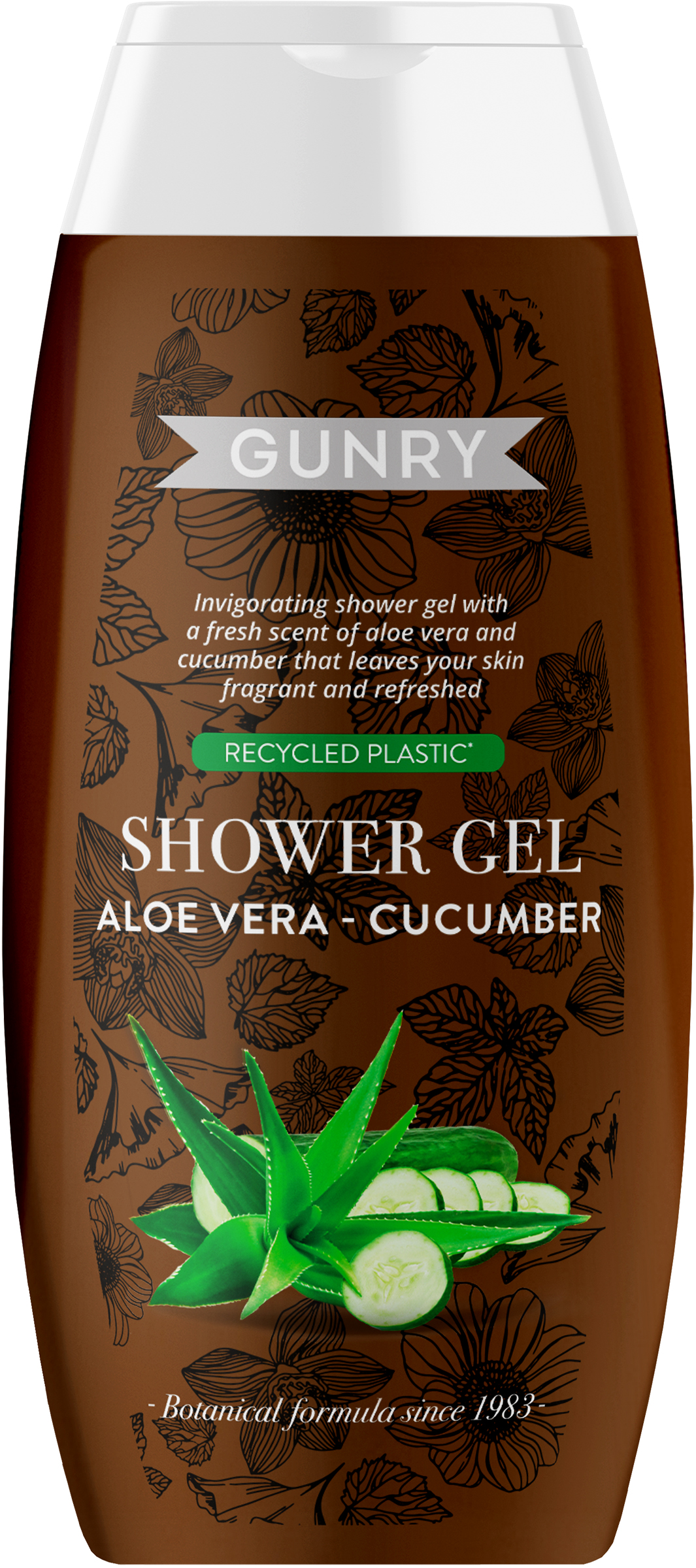 Gunry Shower gel fusion aloe vera cucumber 300 ml