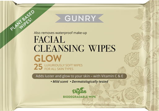 Gunry Facial cleansing wipes glow