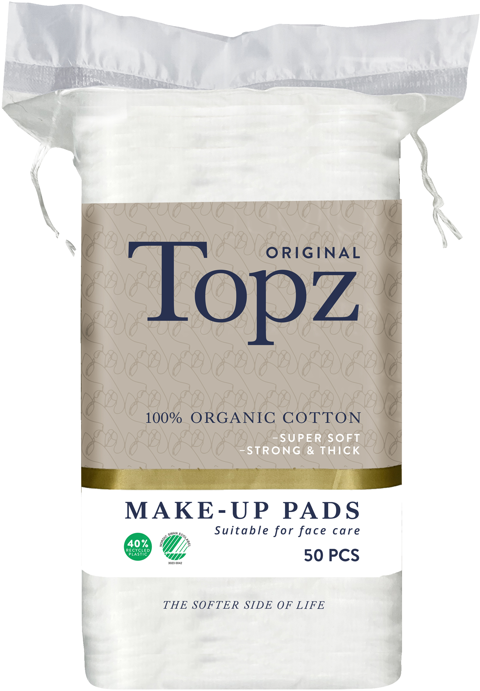 Topz Square Make-Up Pads 50 pcs