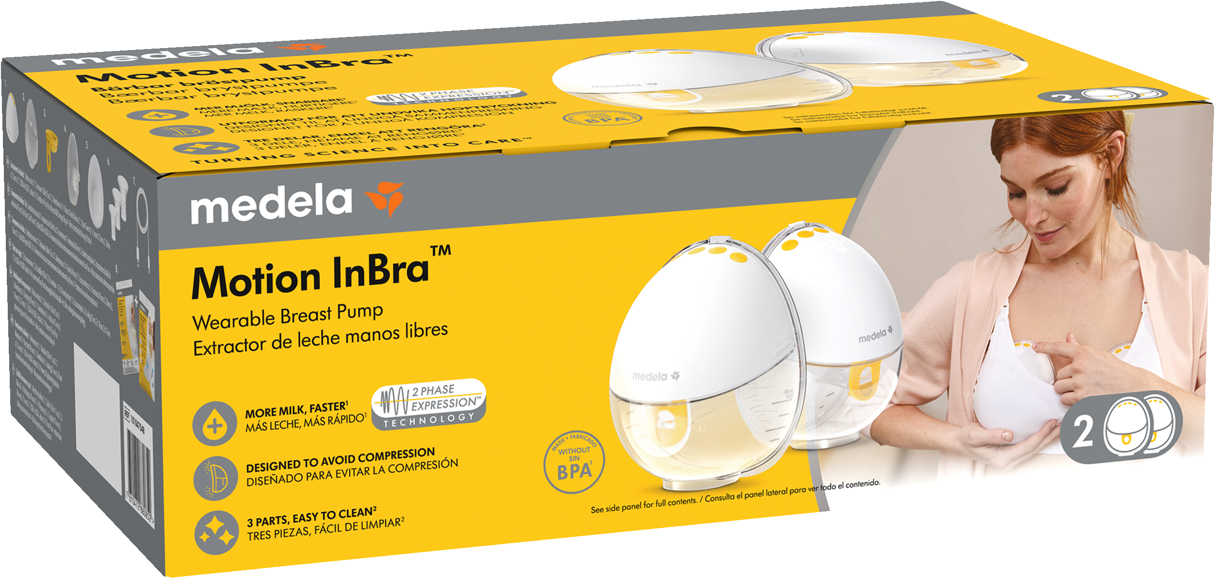 Medela - Motion InBra bärbar bröstpump dubbel