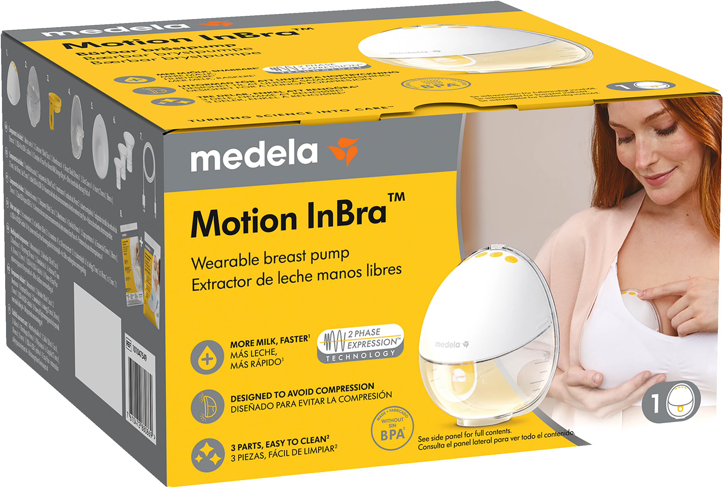 Medela -Motion InBra bärbar bröstpump enkel