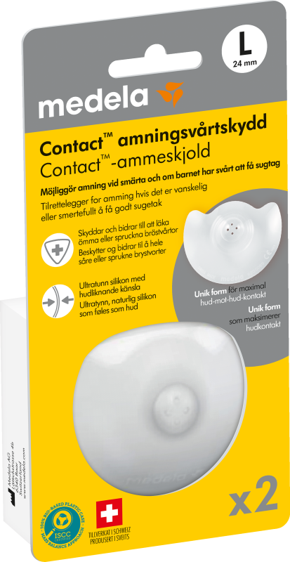 Medela Contact amningsvårtskydd Stl L 2 st
