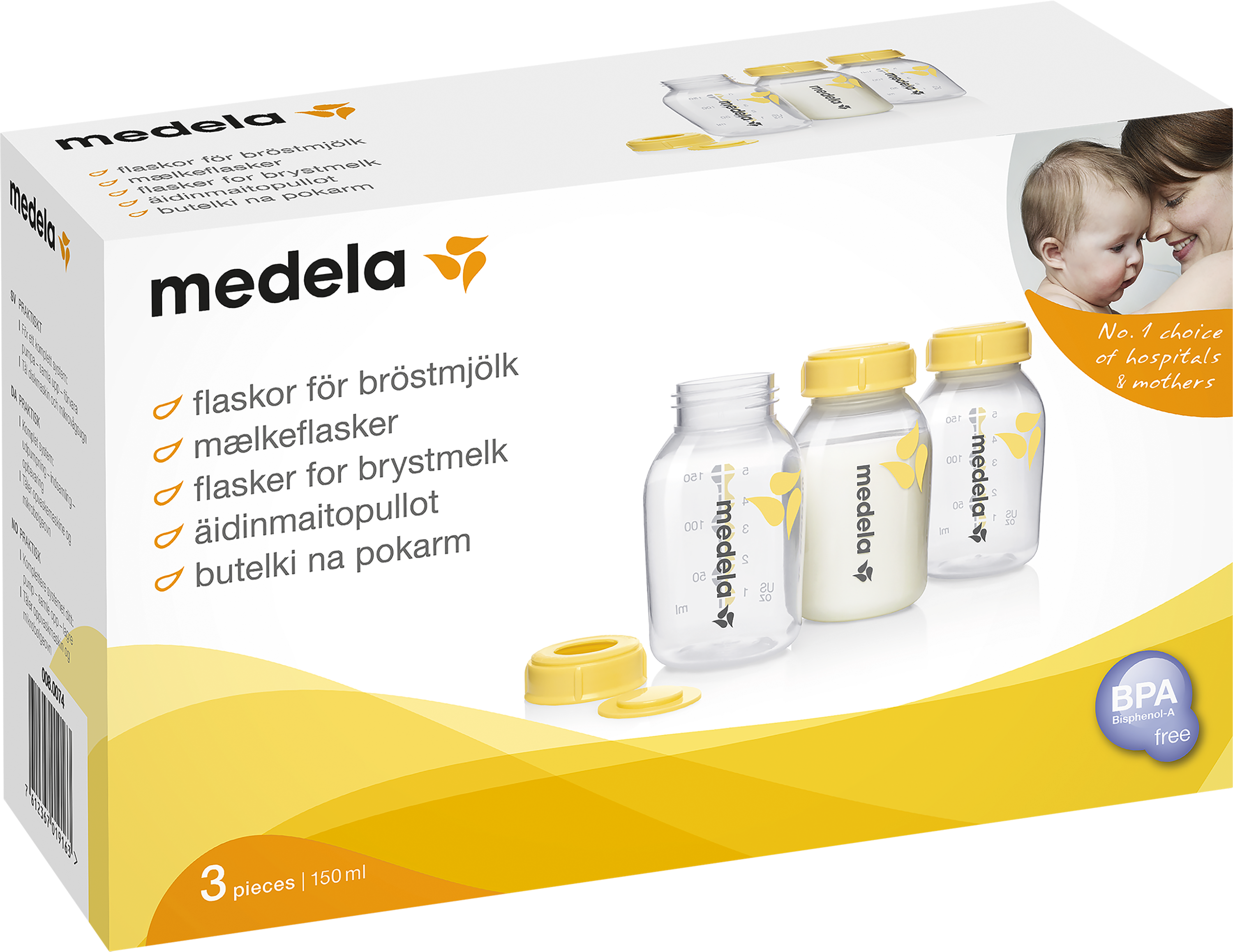 Medela Medical AB Medela bröstmjölksflaska 150 m 3 st