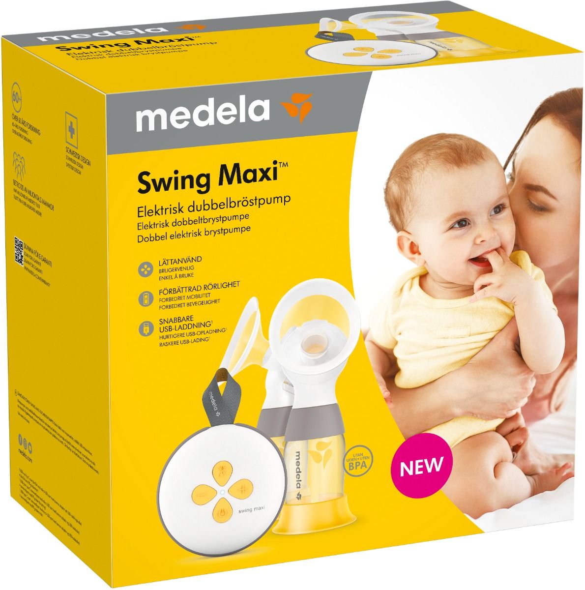 Medela Swing Maxi elektrisk dubbelbröstpump 1 st