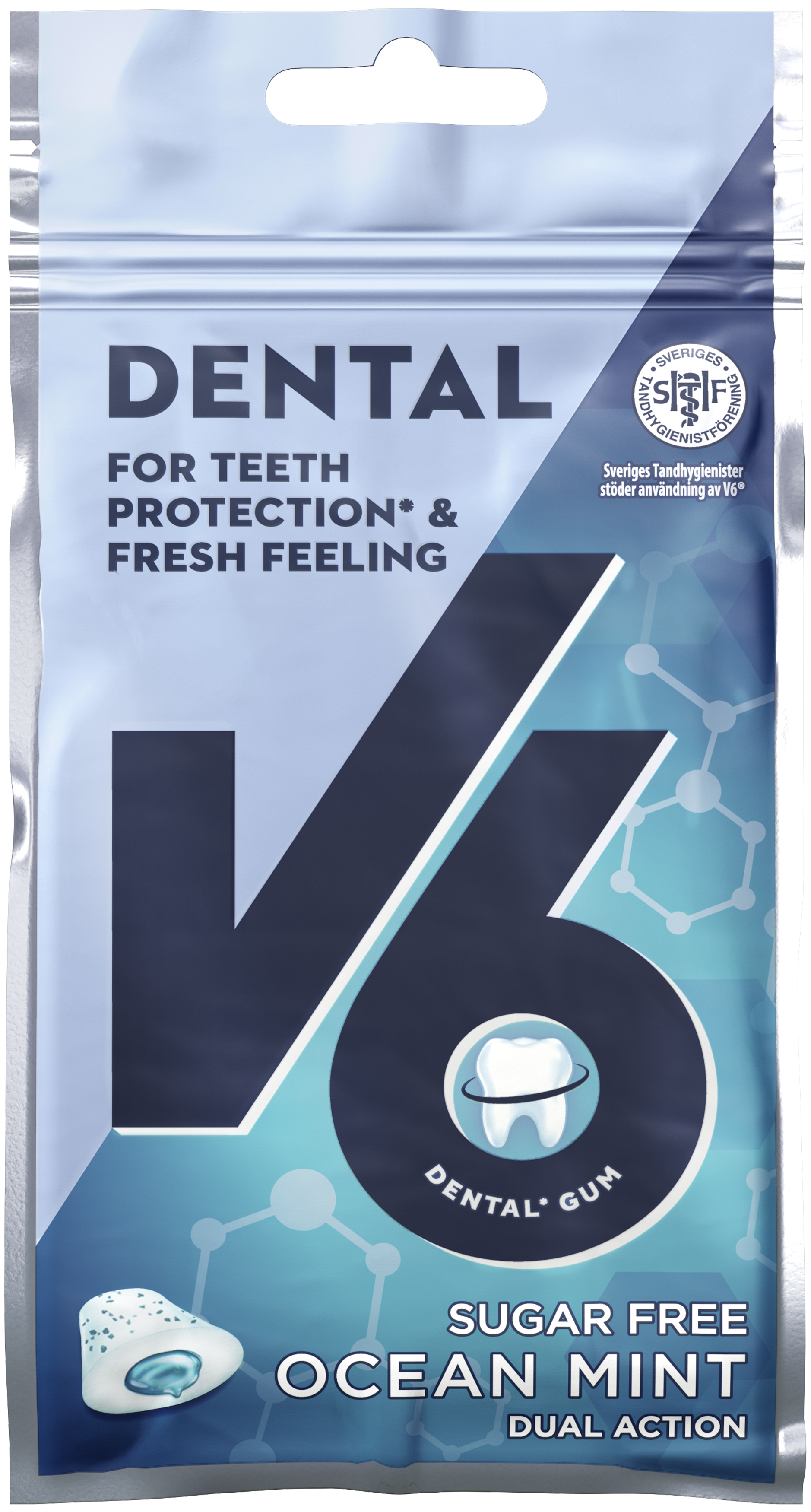 Mondelez Sverige AB V6 Dental Dual Action Ocean Mint 30 g