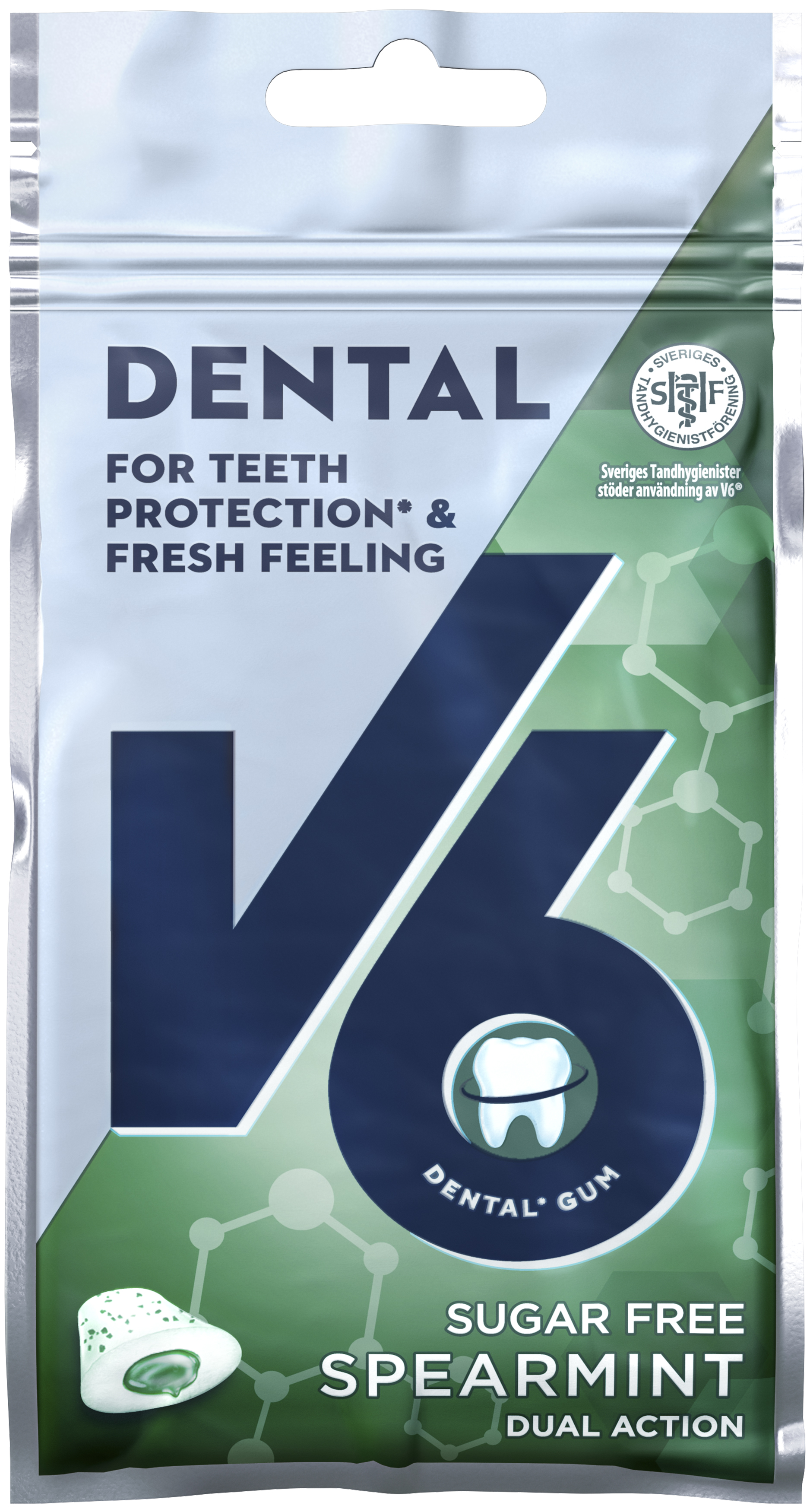 Mondelez Sverige AB V6 Dental Dual Action Spearmint 30 g