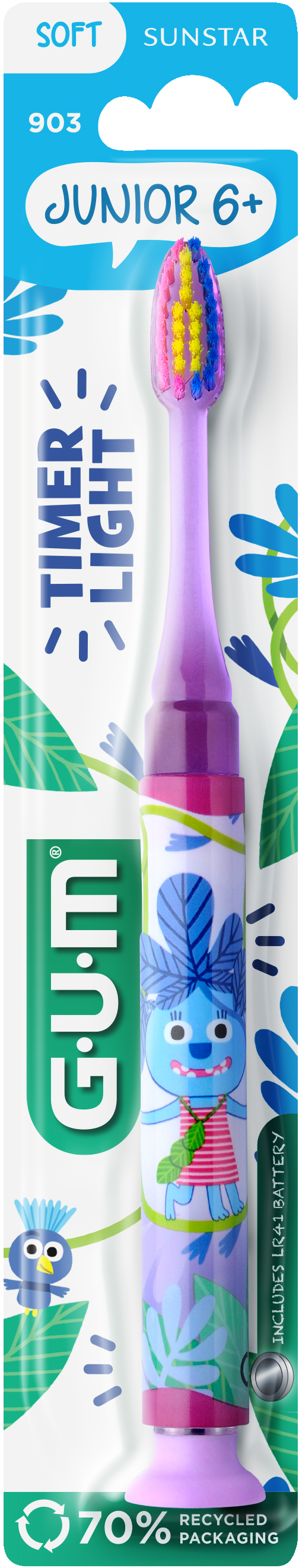 GUM Junior LightUp Tandborste
