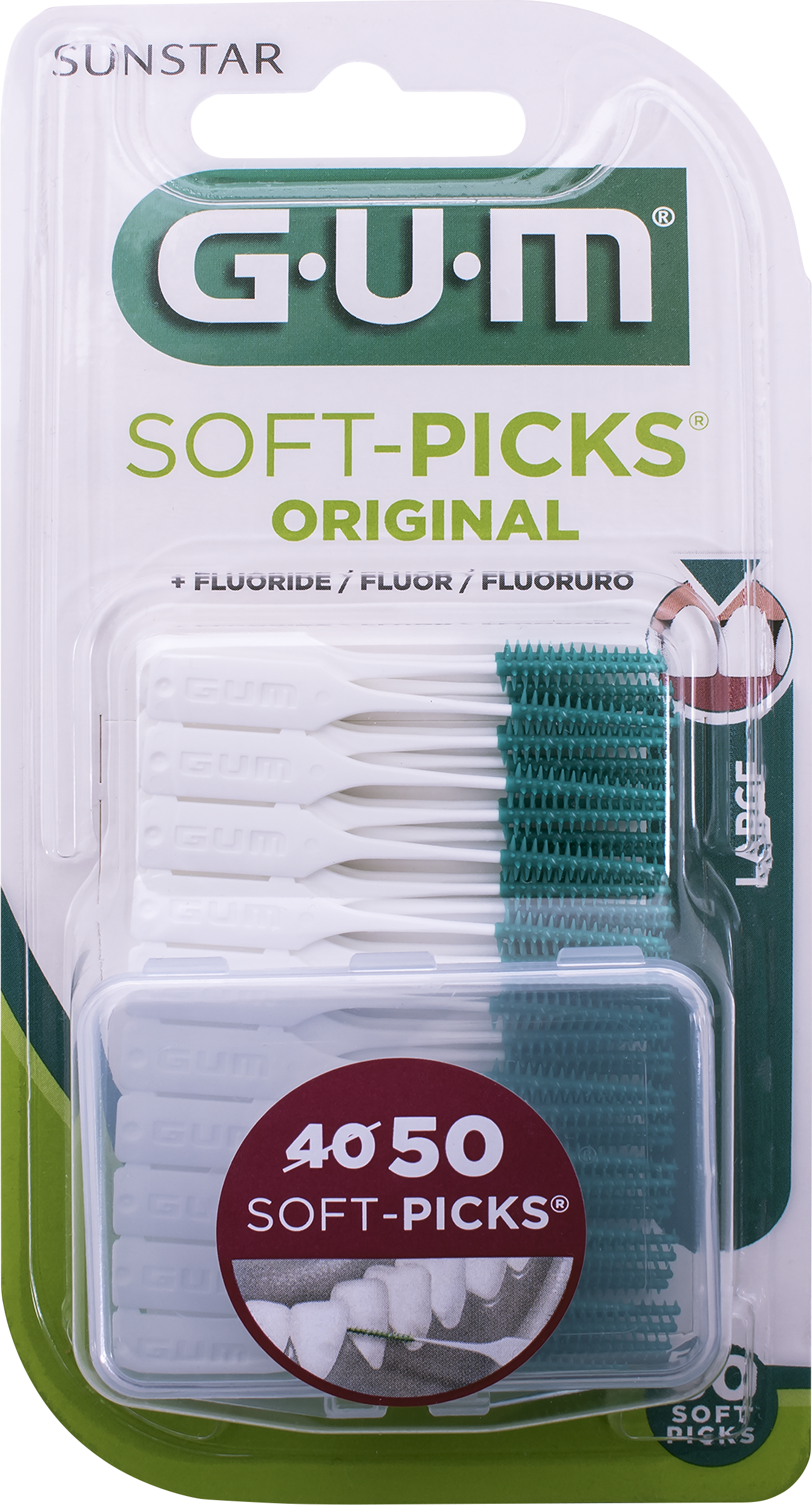 GUM Soft-Picks Original tandstickor large 50 st