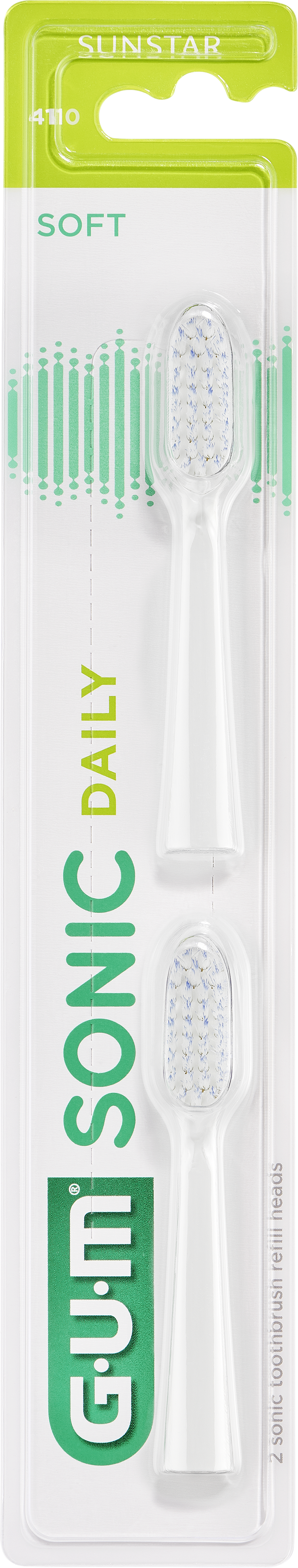 GUM Sonic Refills Vit 2 st