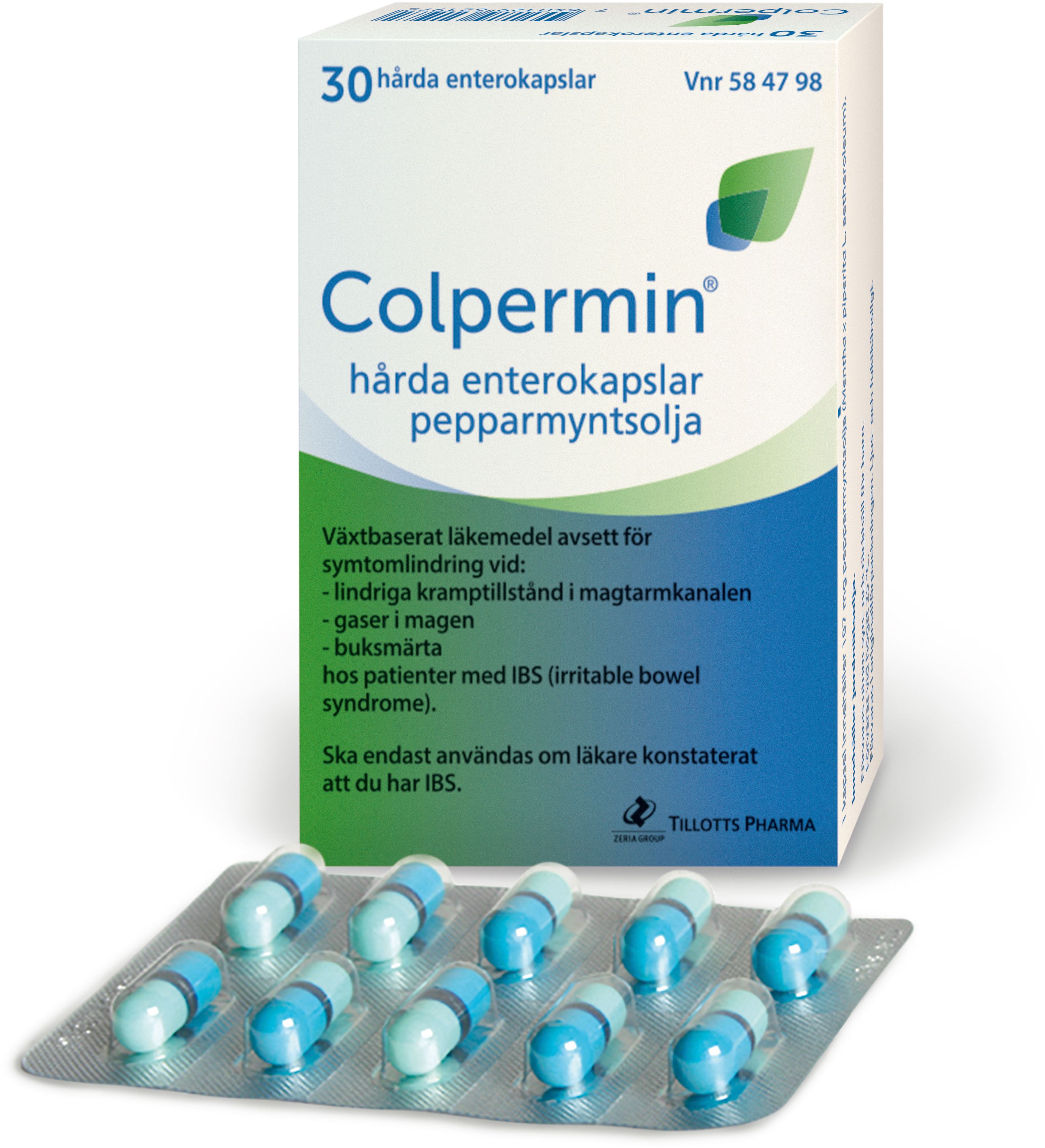 Colpermin, enterokapsel, hård 187 mg