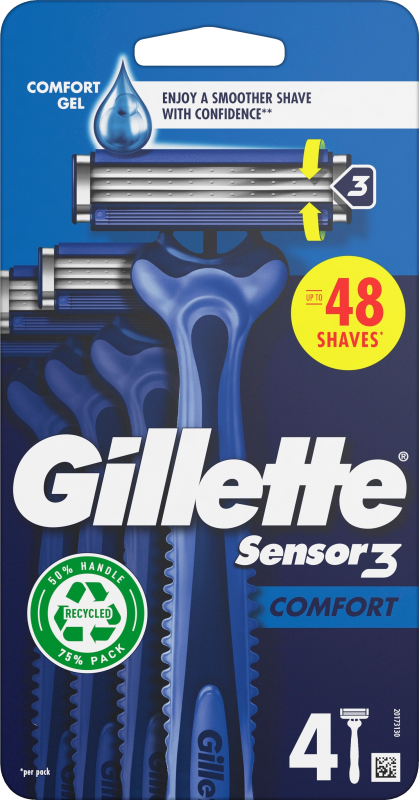 Gillette Sensor3 engångsrakhyvlar 4 st
