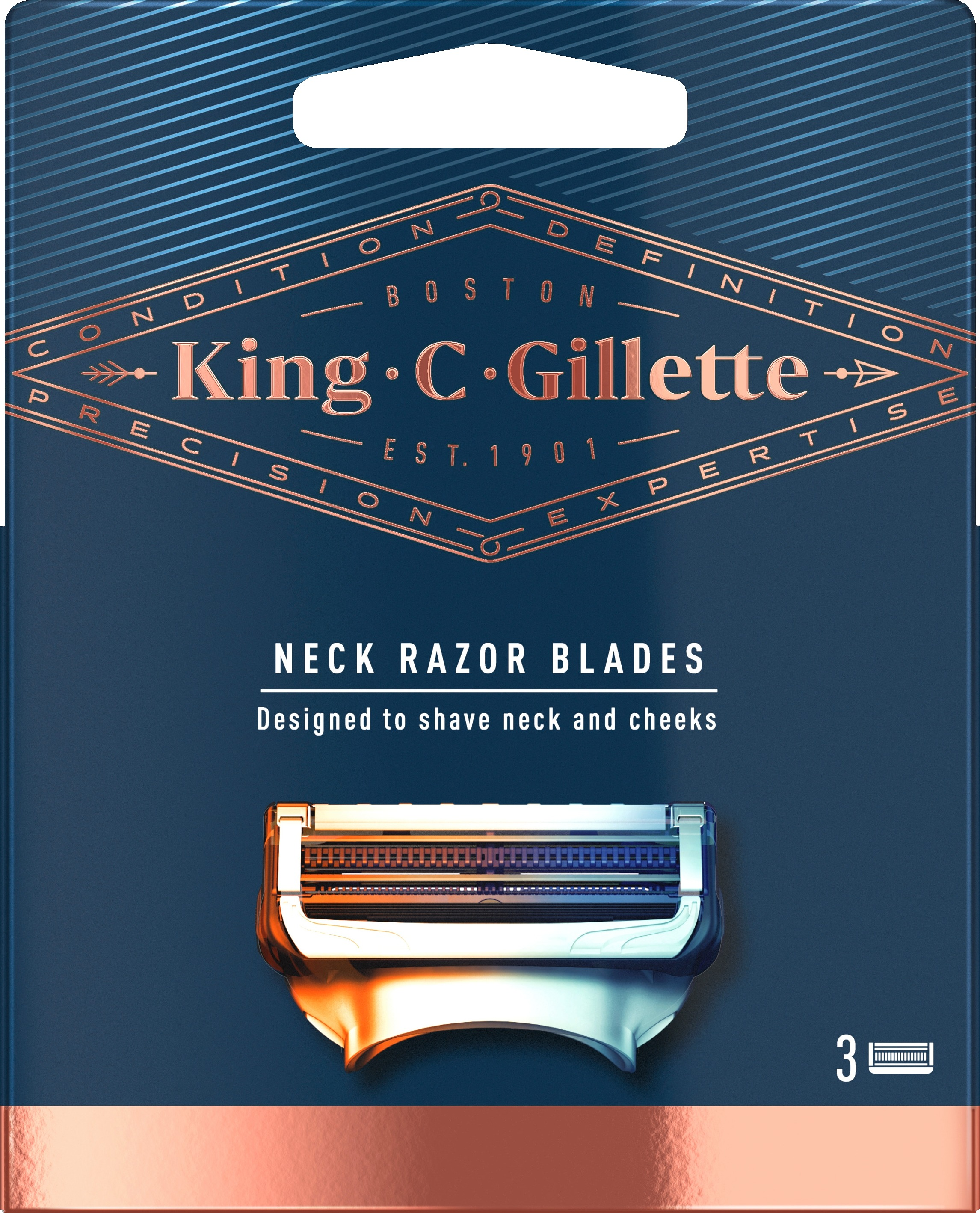 Procter & Gamble Sverige AB King C Gillette Neck razor blades 3 st