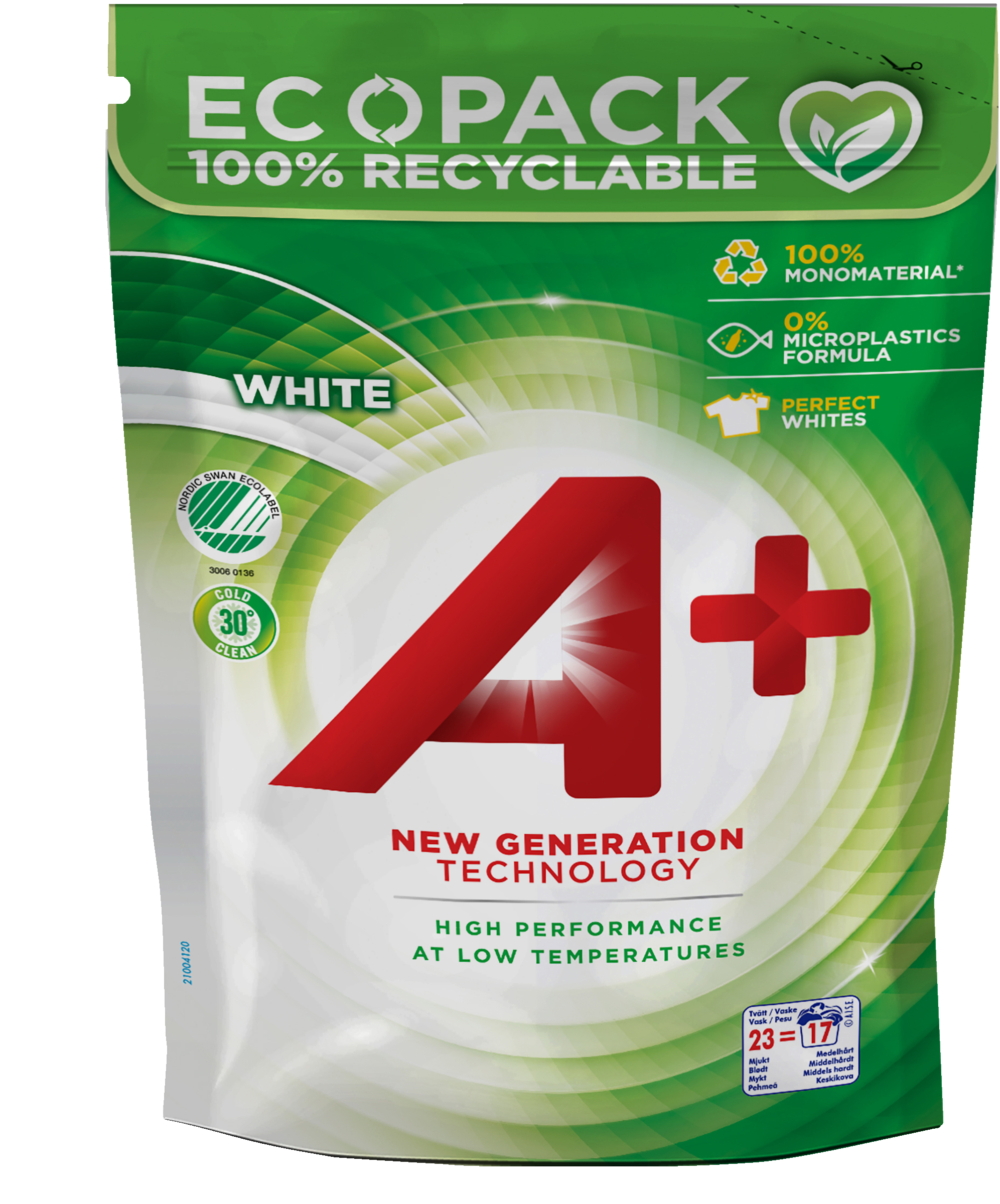 A+ White Flytande Tvättmedel Refill