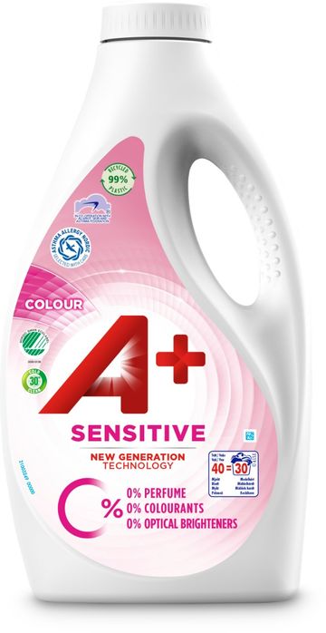 A+ Sensitive Colour Flytande Tvättmedel