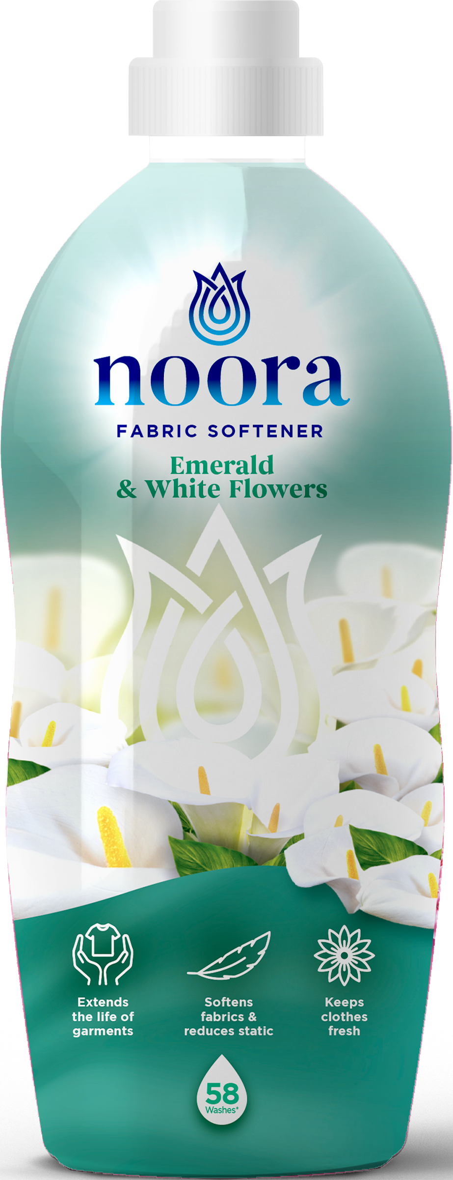 Noora Sköljmedel Emerald & White Flowers