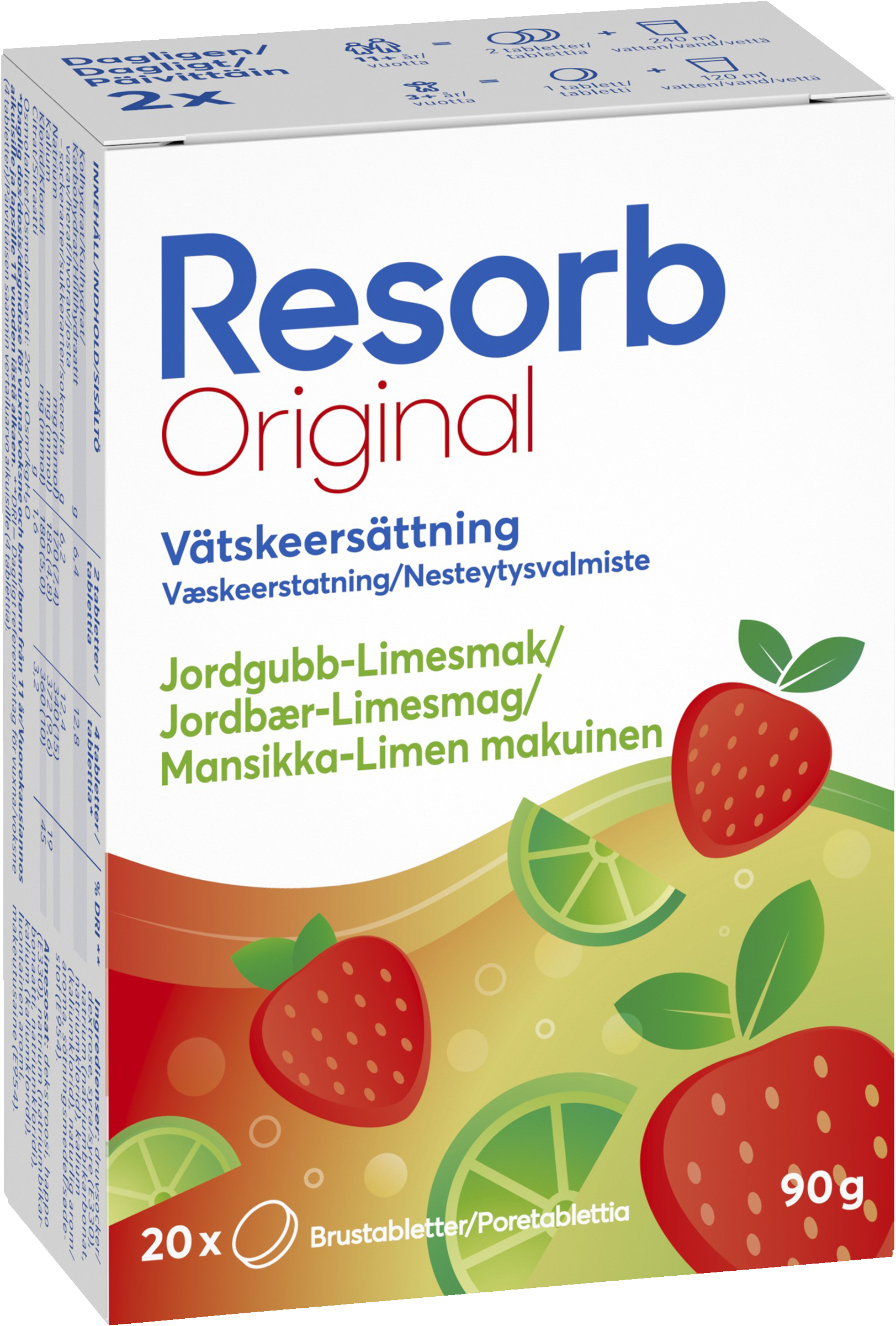 Resorb Original Jordgubb Lime 20 st | Skönhet och hälsa - Personlig vård | Apoteka