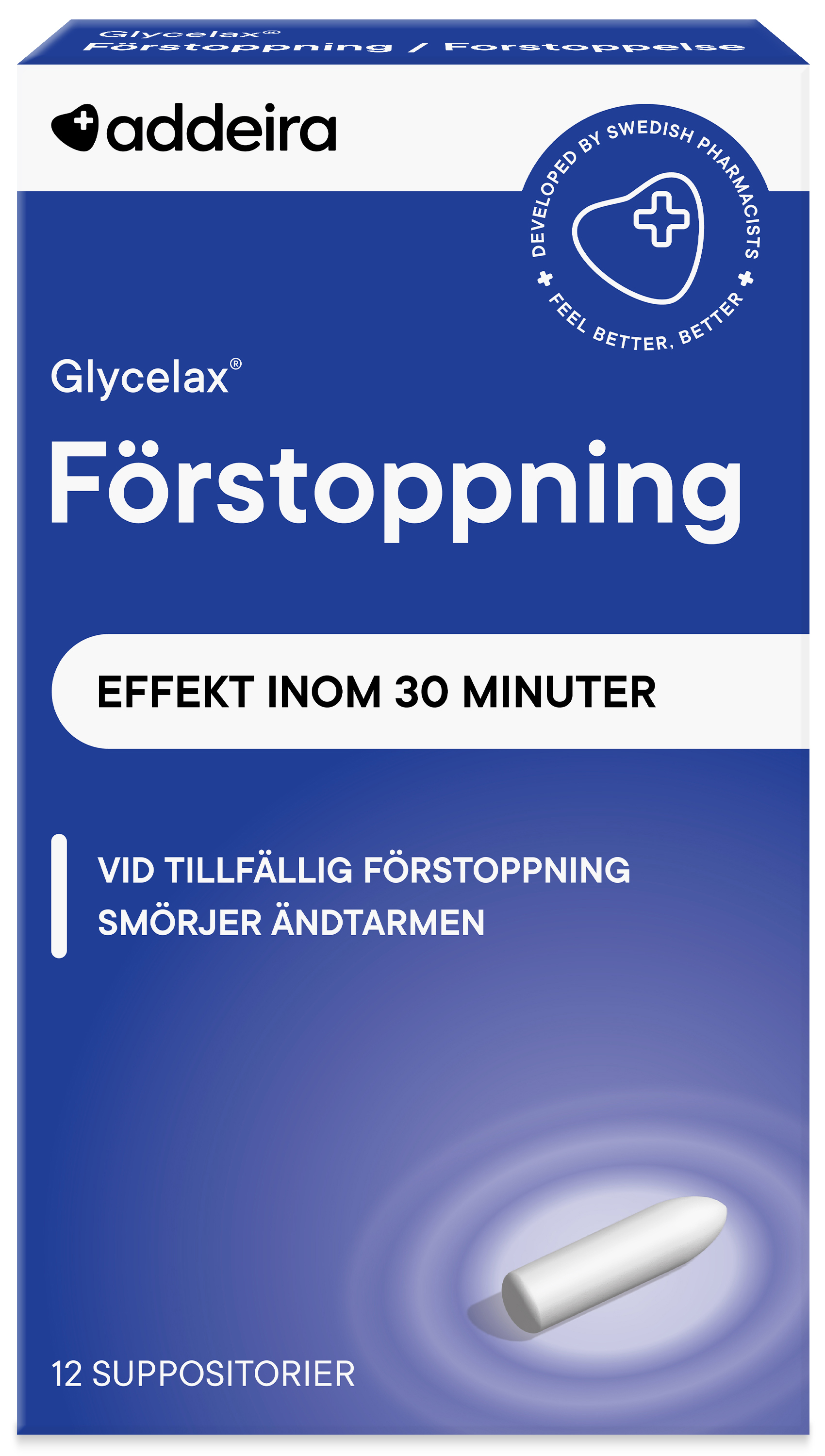 Addeira Pharmaceuticals AB Addeira Glycelax mot förstoppning 12 st