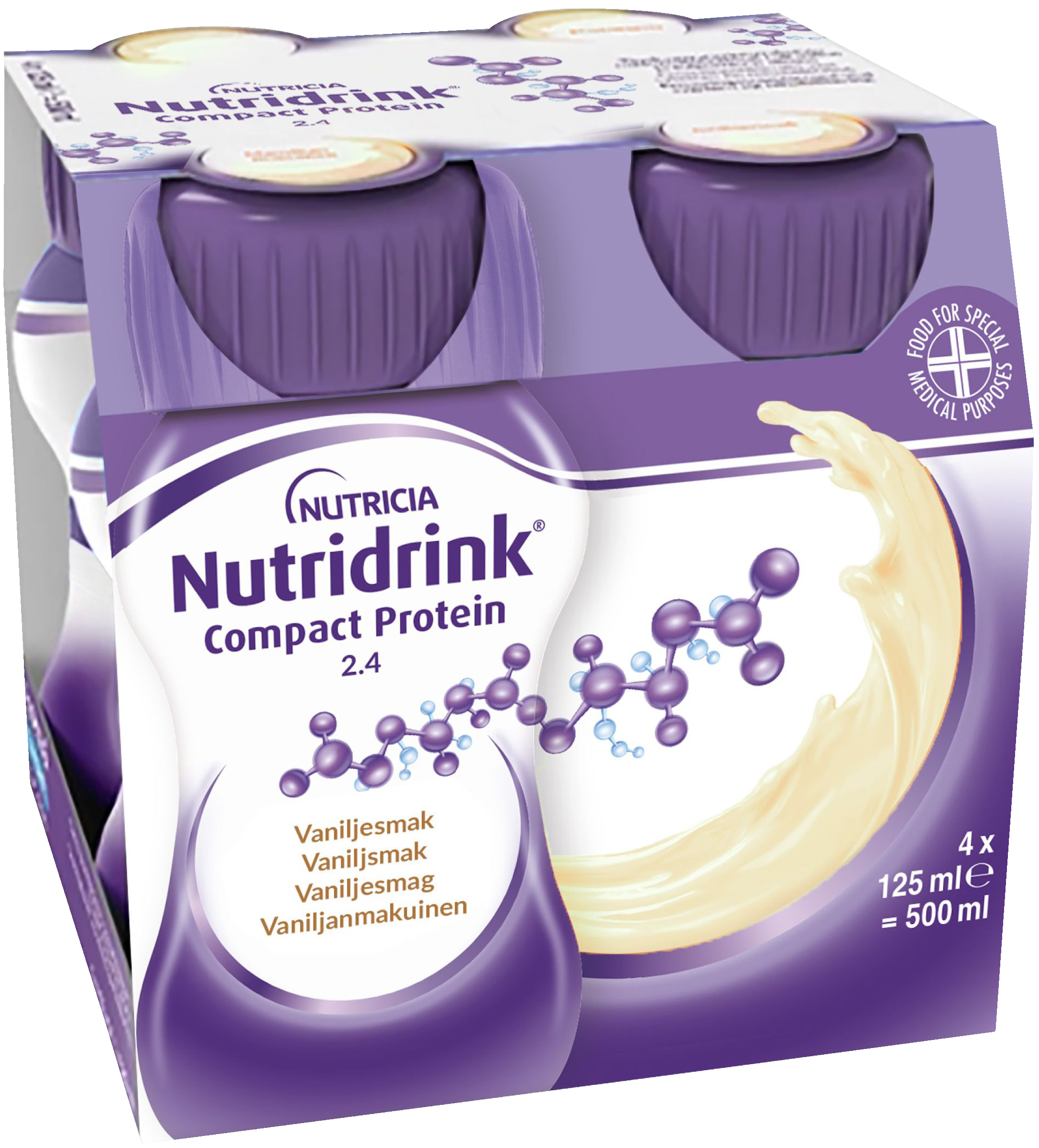 Nutridrink Compact Protein, vanilj, energi och proteinrikt kosttillägg
