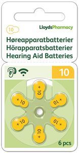 LloydsPharmacy hörapparatsbatteri 10 MF 6 st