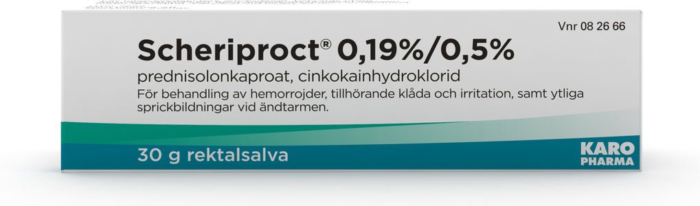 Scheriproct, rektalsalva 0,19 %/0,5 %