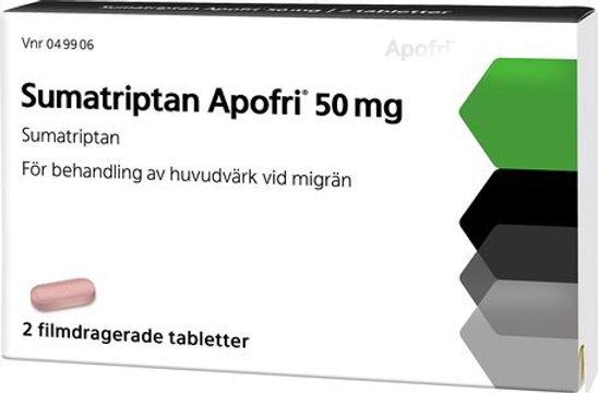 Sumatriptan Apofri, filmdragerad tablett 50 mg