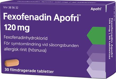 Fexofenadin Apofri, filmdragerad tablett 120 mg