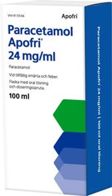 Paracetamol Apofri, oral lösning 24 mg/ml