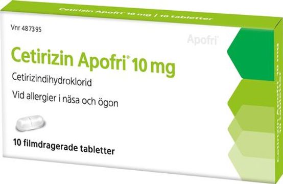 Cetirizin Apofri, filmdragerad tablett 10 mg