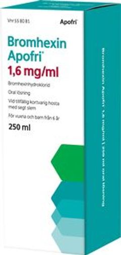 Bromhexin Apofri, oral lösning 1,6 mg/ml