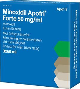 Minoxidil Apofri Forte, kutan lösning 50 mg/ml