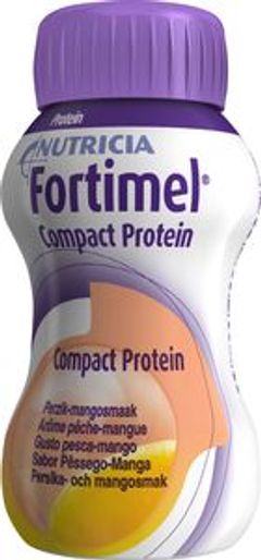 Fortimel Compact Protein, drickfärdigt kosttillägg, persika- och mango