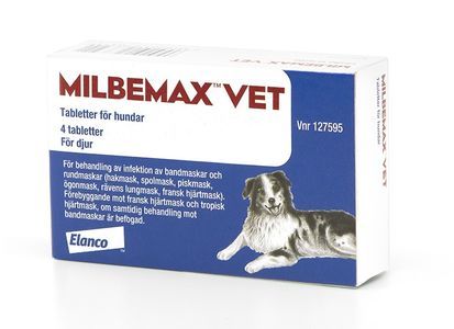 Milbemax vet., tablett 12,5 mg/125 mg