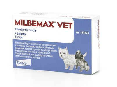 Milbemax vet., tablett 2,5 mg/25 mg