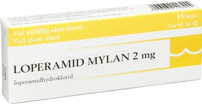 Loperamid Mylan, kapsel, hård 2 mg